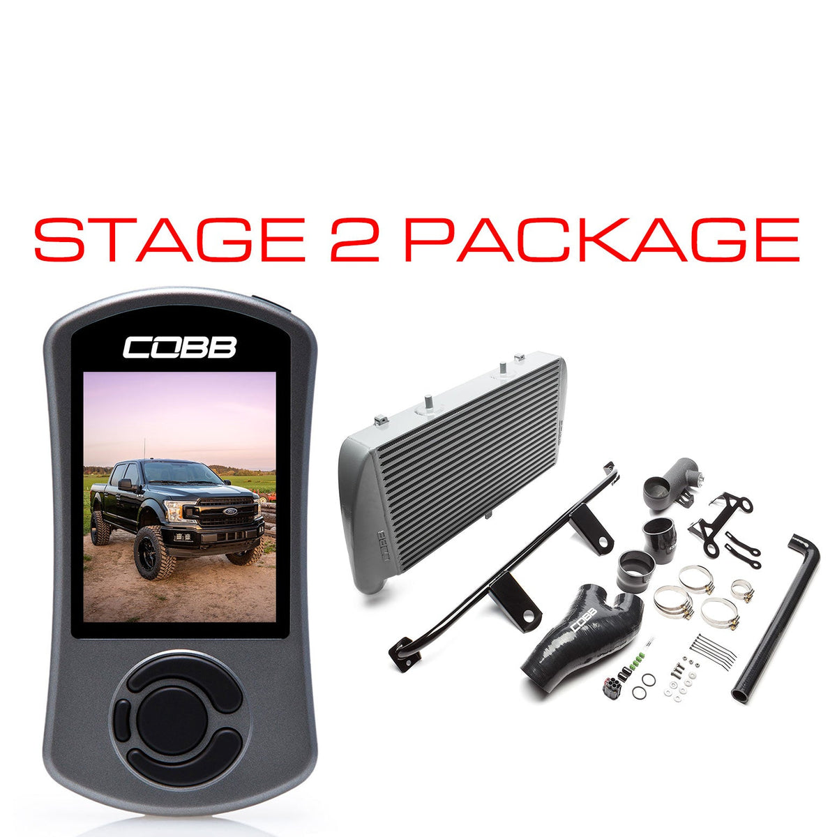 Cobb 2020 Ford F-150 EcoBoost 3.5L Stage 2 Power Package (No Intake) - Silver - FOR0070020SL-NI