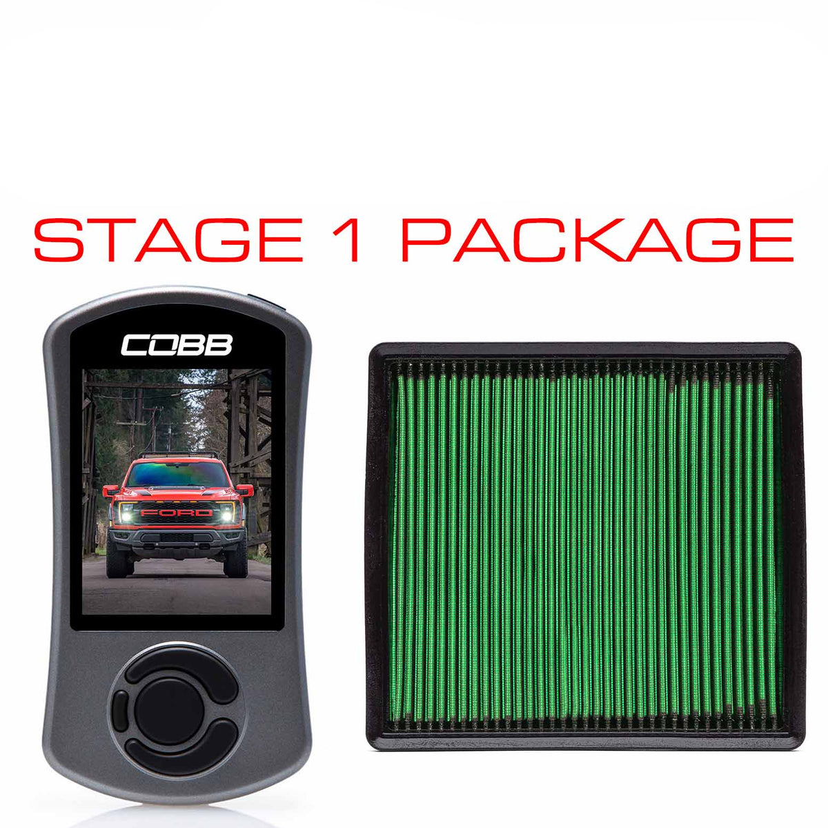 Cobb 21-22 Ford F-150 Raptor Stage 1 Power Pkg. (DROPSHIP ONLY - REQ. SENDING ECU TO COBB DIRECTLY) - FOR0100010