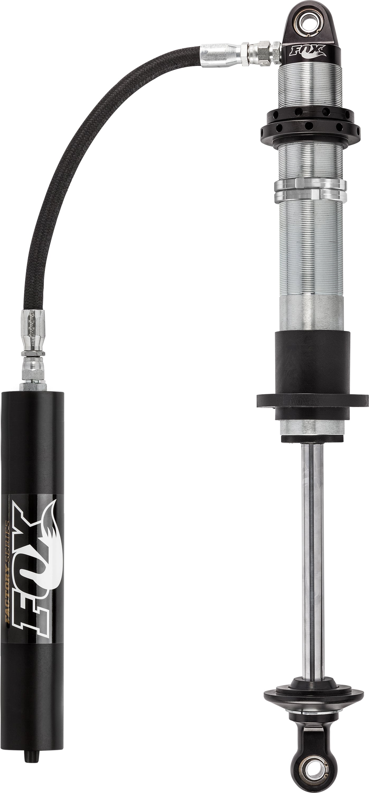 Fox 2.5 Factory Series 8in. Remote Res. C/O Shock 7/8in. Shaft / Long Retainer - Blk (Total Chaos) - 980-02-246