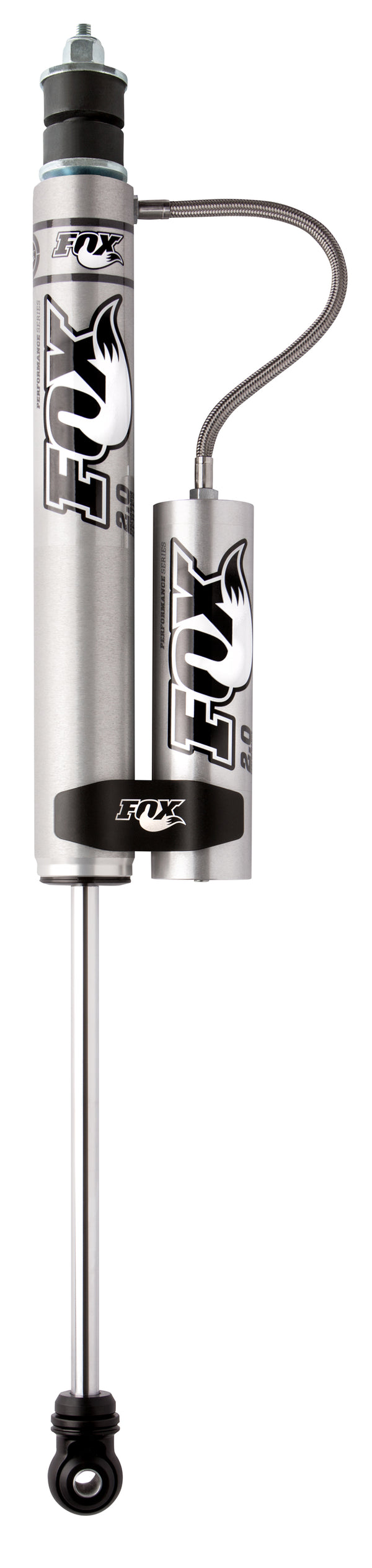 Fox 2.0 Performance Series 8.1in. Smooth Body Reservoir Shock w/Stem Mount (Alum) Std Travel - Black - 985-24-056