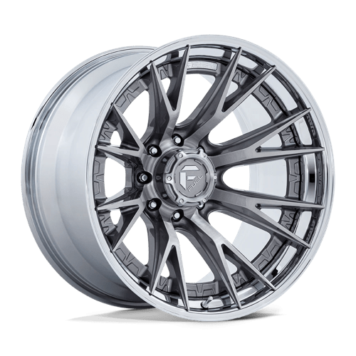 Fuel Off-Road Aluminum Wheels 20X10 Catalyst FC402 Platinum W/ Chrome Lip