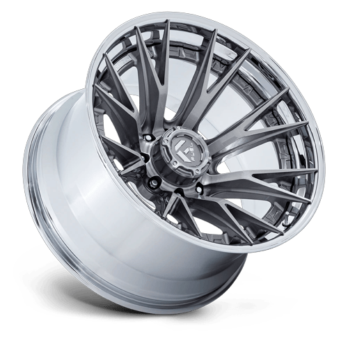 Fuel Off-Road Aluminum Wheels 24X12 Catalyst FC402 Platinum W/ Chrome Lip