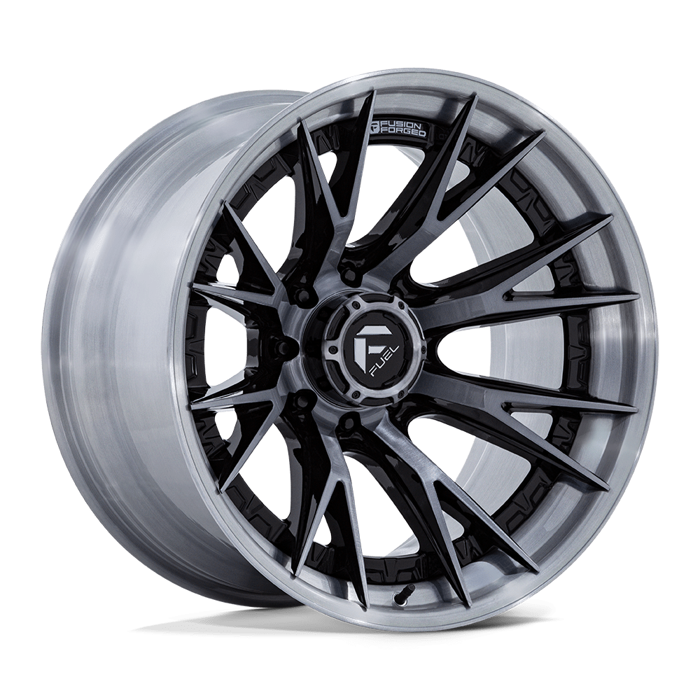 Fuel Off-Road D402 20X9 Gloss Black W/ Brushed Gray Tint Face & Lip 8x165.1 +1mm