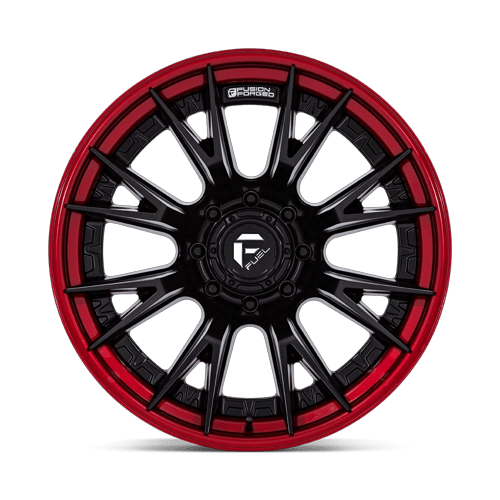 Fuel Off-Road Aluminum Wheels 20X9 Catalyst FC402 Matte Black W/ Candy Red Lip