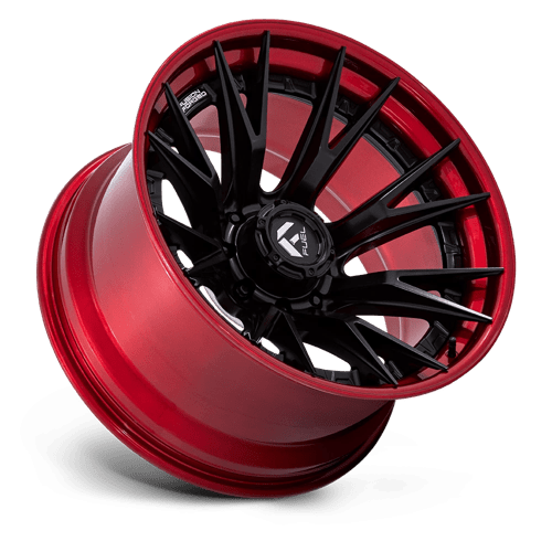 Fuel Off-Road Aluminum Wheels 22X12 Catalyst FC402 Matte Black W/ Candy Red Lip