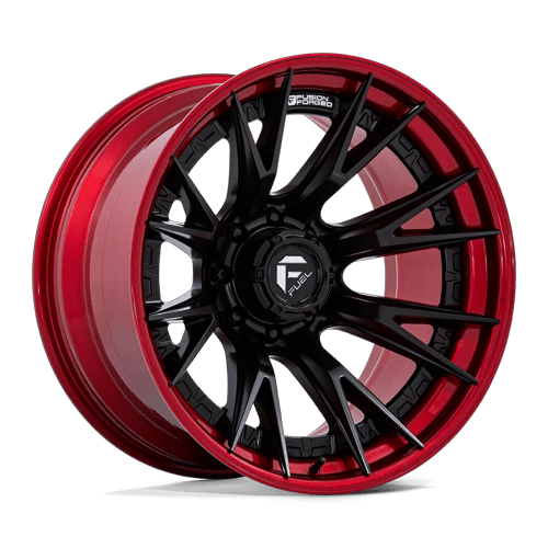 Fuel Off-Road Aluminum Wheels 22X10 Catalyst FC402 Matte Black W/ Candy Red Lip