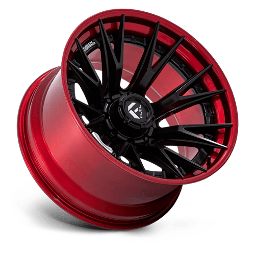 Fuel Off-Road Aluminum Wheels 24X12 Catalyst FC402 Matte Black W/ Candy Red Lip