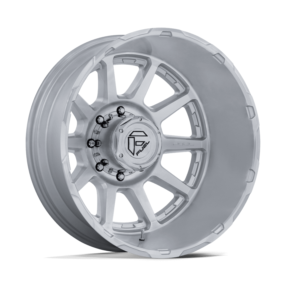 Fuel Off-Road Aluminum Wheels 20X8.25 Circuit Dually D912 Gloss Silver W/ Machined Face