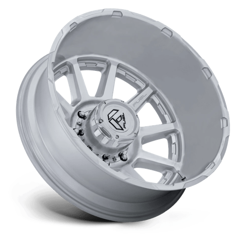 Fuel Off-Road Aluminum Wheels 20X8.25 Circuit Dually D912 Gloss Silver W/ Machined Face