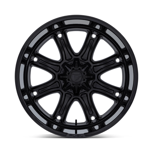 Fuel Off-Road Aluminum Wheels 20X10 DARKSTAR Matte Black W/ Gloss Black Lip