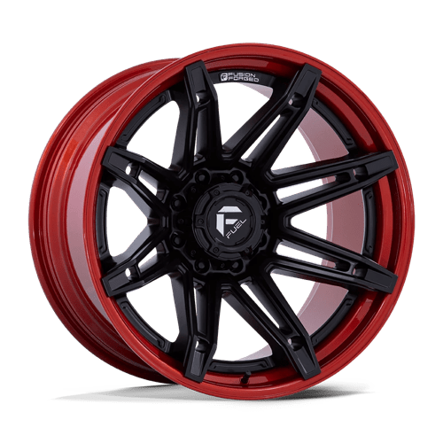 Fuel Off-Road Aluminum Wheels 22X12 Brawl FC401 Matte Black W/ Candy Red Lip