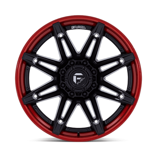 Fuel Off-Road Aluminum Wheels 20X10 Brawl FC401 Matte Black W/ Candy Red Lip