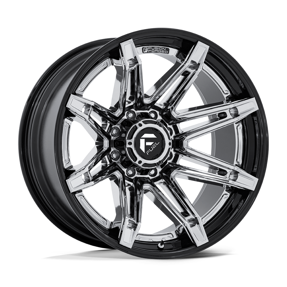 Fuel Off-Road D401 24X12 Chrome W/ Gloss Black Lip 8x165.1 -44mm