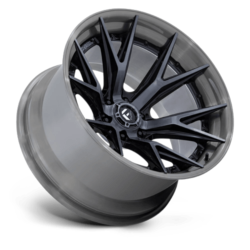 Fuel Off-Road Aluminum Wheels 24X12 Catalyst FC402 Gloss Black W/ Brushed Gray Tint Face & Lip