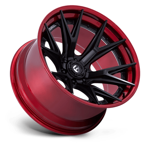 Fuel Off-Road Aluminum Wheels 22X12 Catalyst FC402 Matte Black W/ Candy Red Lip