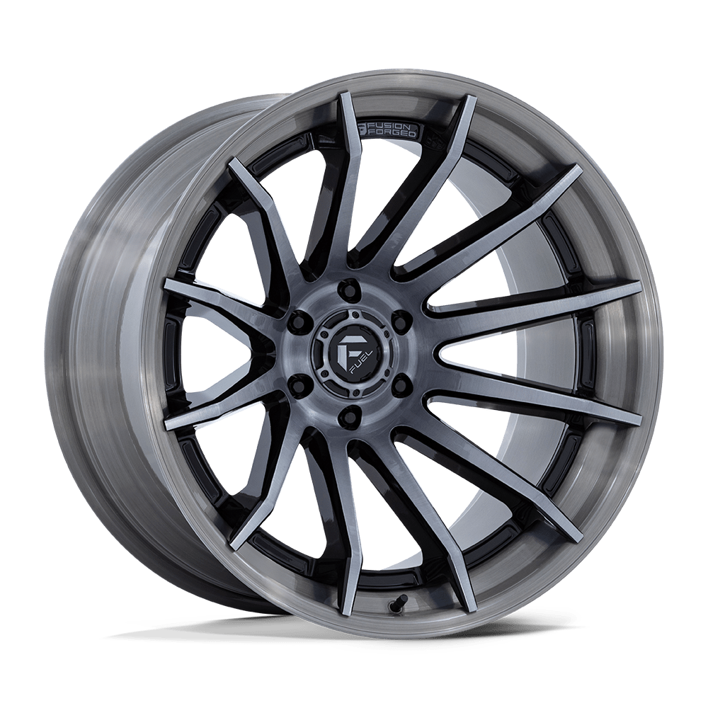 Fuel Off-Road D403 24X12 Gloss Black W/ Brushed Gray Tint Face & Lip 6x135 -44mm