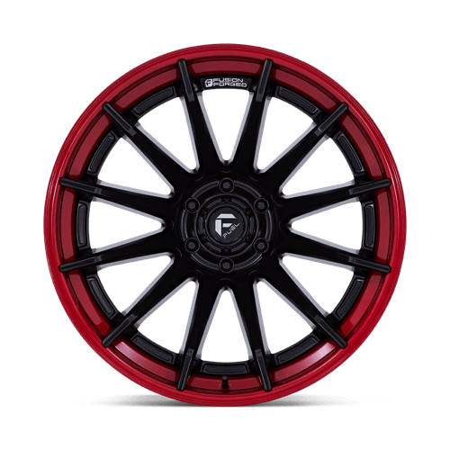 Fuel Off-Road Aluminum Wheels 24X12 Burn FC403 Matte Black W/ Candy Red Lip