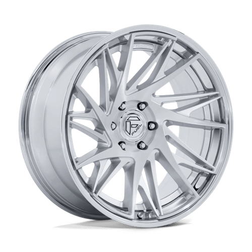 Fuel Off-Road Aluminum Wheels 22X9.5 Dynamo FC405 Gloss Silver W/ Chrome Lip & Brushed Face