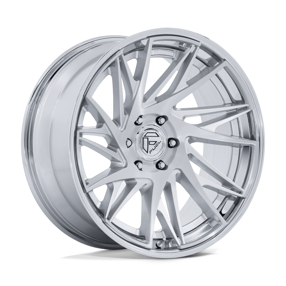 Fuel Off-Road D405 22X9.5 Gloss Silver W/ Chrome Lip & Brushed Face 6x135 +20mm