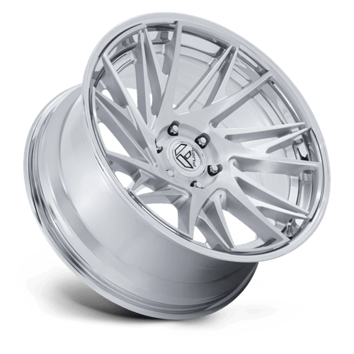 Fuel Off-Road Aluminum Wheels 22X9.5 Dynamo FC405 Gloss Silver W/ Chrome Lip & Brushed Face