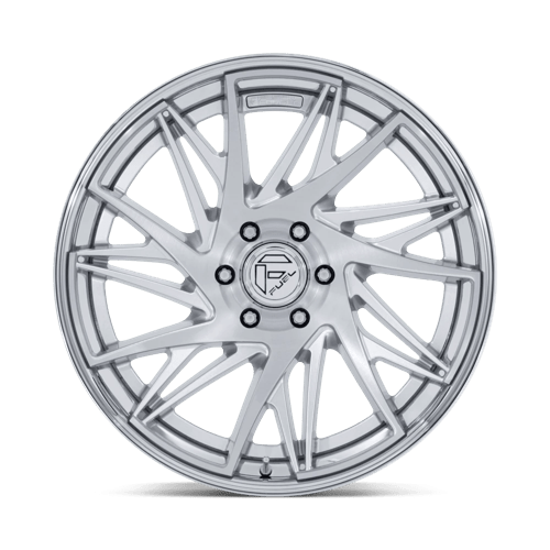Fuel Off-Road Aluminum Wheels 22X10 Dynamo FC405 Gloss Silver W/ Chrome Lip & Brushed Face