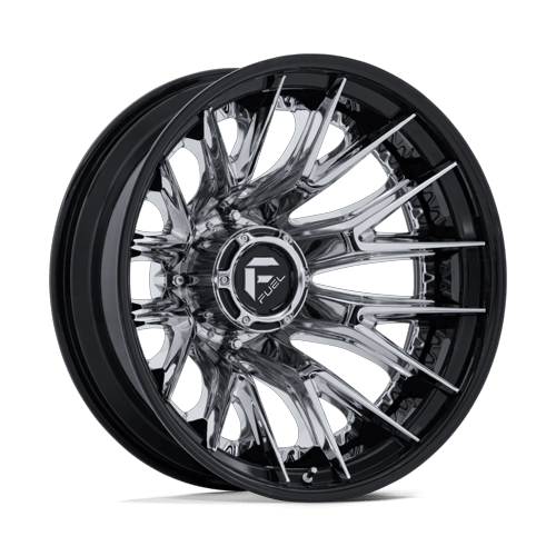 Fuel Off-Road Aluminum Wheels 22X8.25 Catalyst Dually D407 Chrome W/ Gloss Black Lip