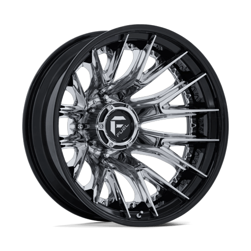 Fuel Off-Road Aluminum Wheels 24X8.25 Catalyst Dually D407 Chrome W/ Gloss Black Lip