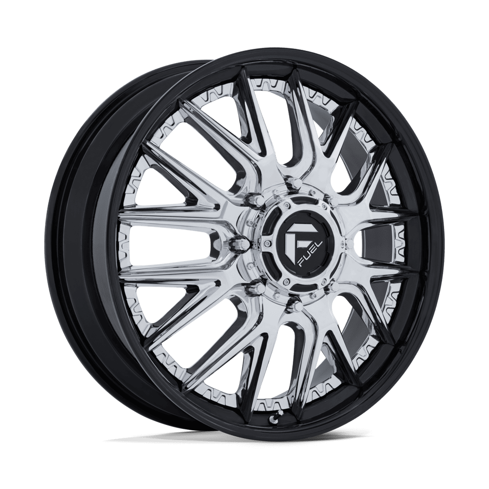 Fuel Off-Road Aluminum Wheels 24X8.25 Catalyst Dually D407 Chrome W/ Gloss Black Lip