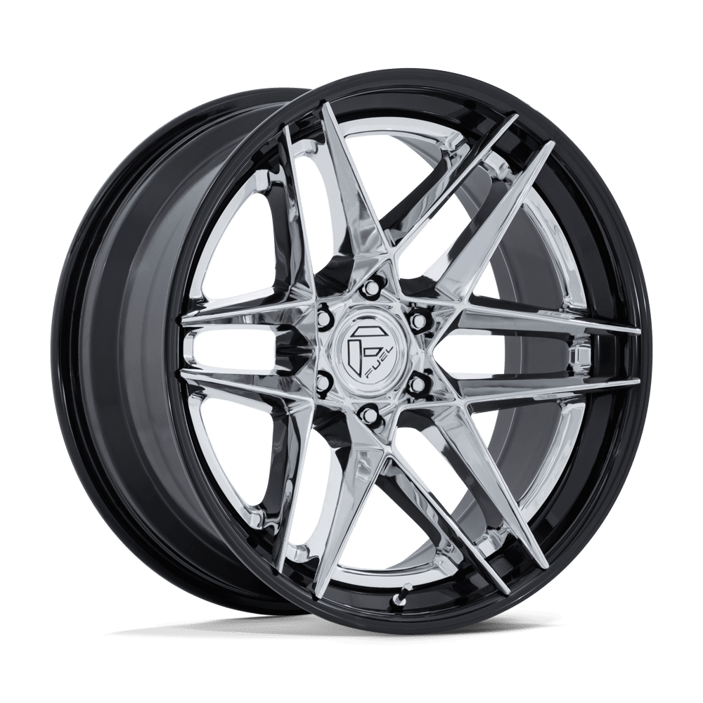 Fuel Off-Road D408 22X9.5 Chrome W/ Gloss Black Lip 6x135 +20mm