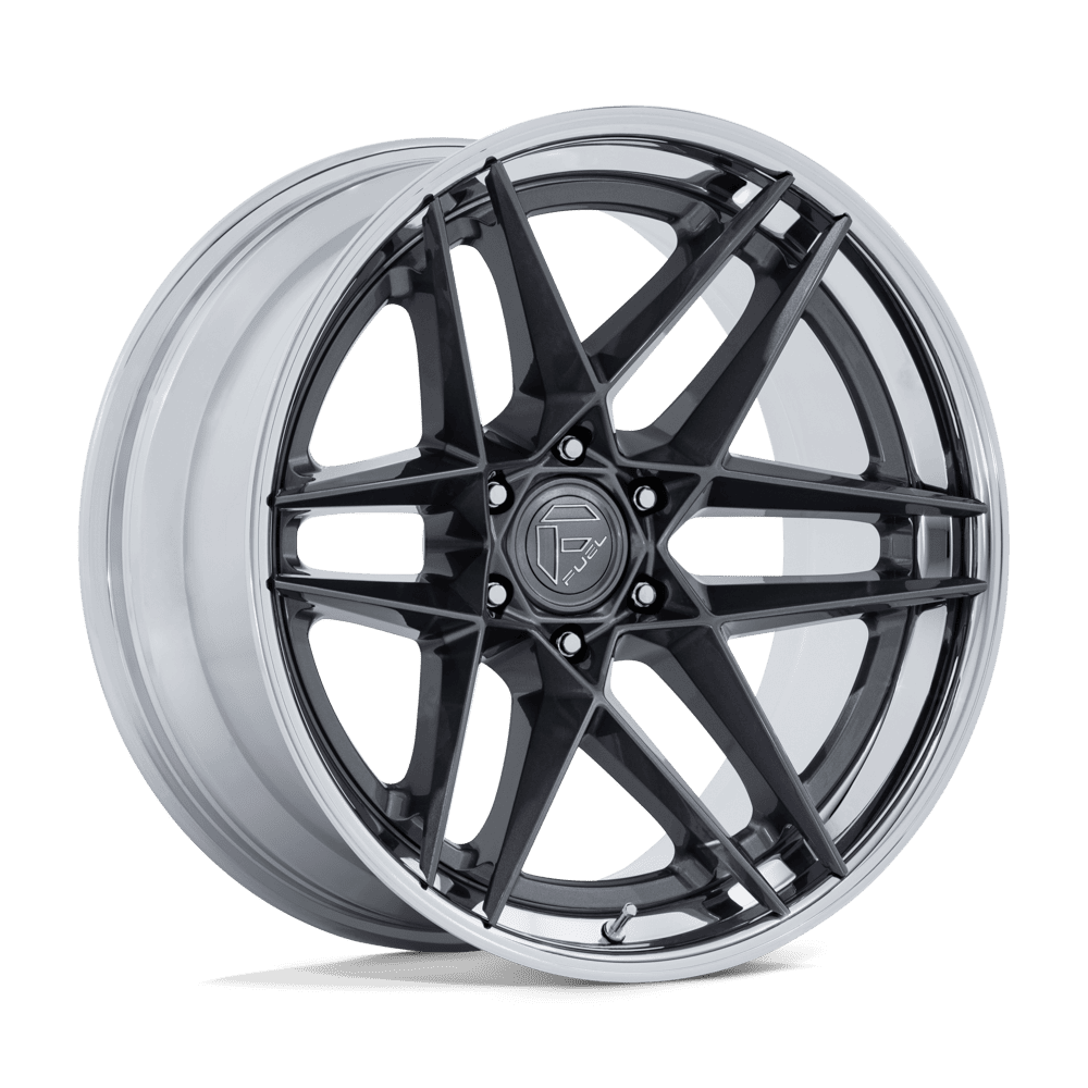 Fuel Off-Road D408 20X9 Gloss Gunmetal W/ Chrome Lip 6x135 +1mm