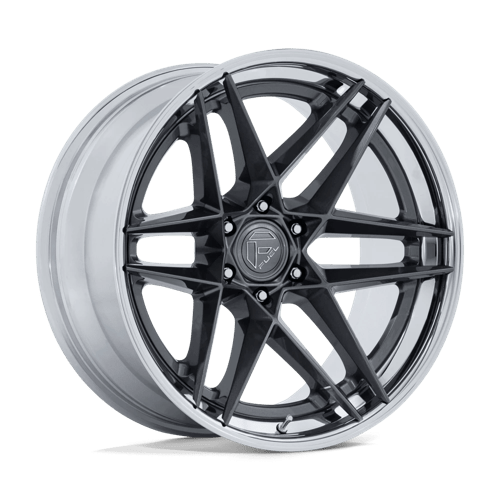 Fuel Off-Road Aluminum Wheels 22X9.5 Flight FC408 Gloss Gunmetal W/ Chrome Lip