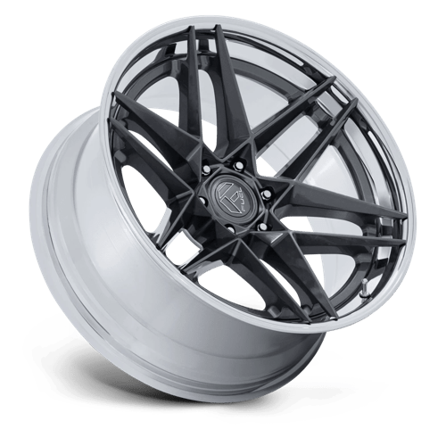 Fuel Off-Road Aluminum Wheels 22X10 Flight FC408 Gloss Gunmetal W/ Chrome Lip