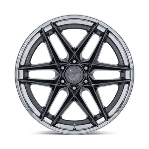 Fuel Off-Road Aluminum Wheels 20X9 Flight FC408 Gloss Gunmetal W/ Chrome Lip