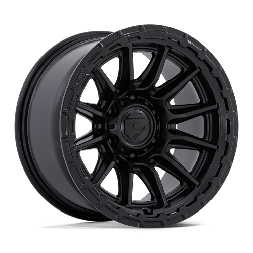 Fuel Off-Road Aluminum Wheels 22X9.5 Piston FC866 Blackout W/ Gloss Black Lip