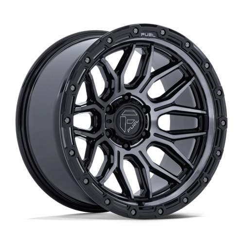 Fuel Off-Road Aluminum Wheels 20X10 Surge FC881 Gloss Black Machined W/ Gray Tint
