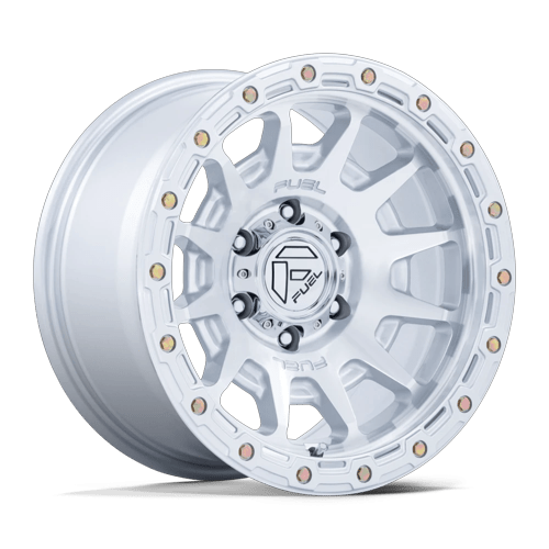 Fuel Off-Road Aluminum Wheels 18X9 Fortress FC884 Gloss Silver W/ Machined Face
