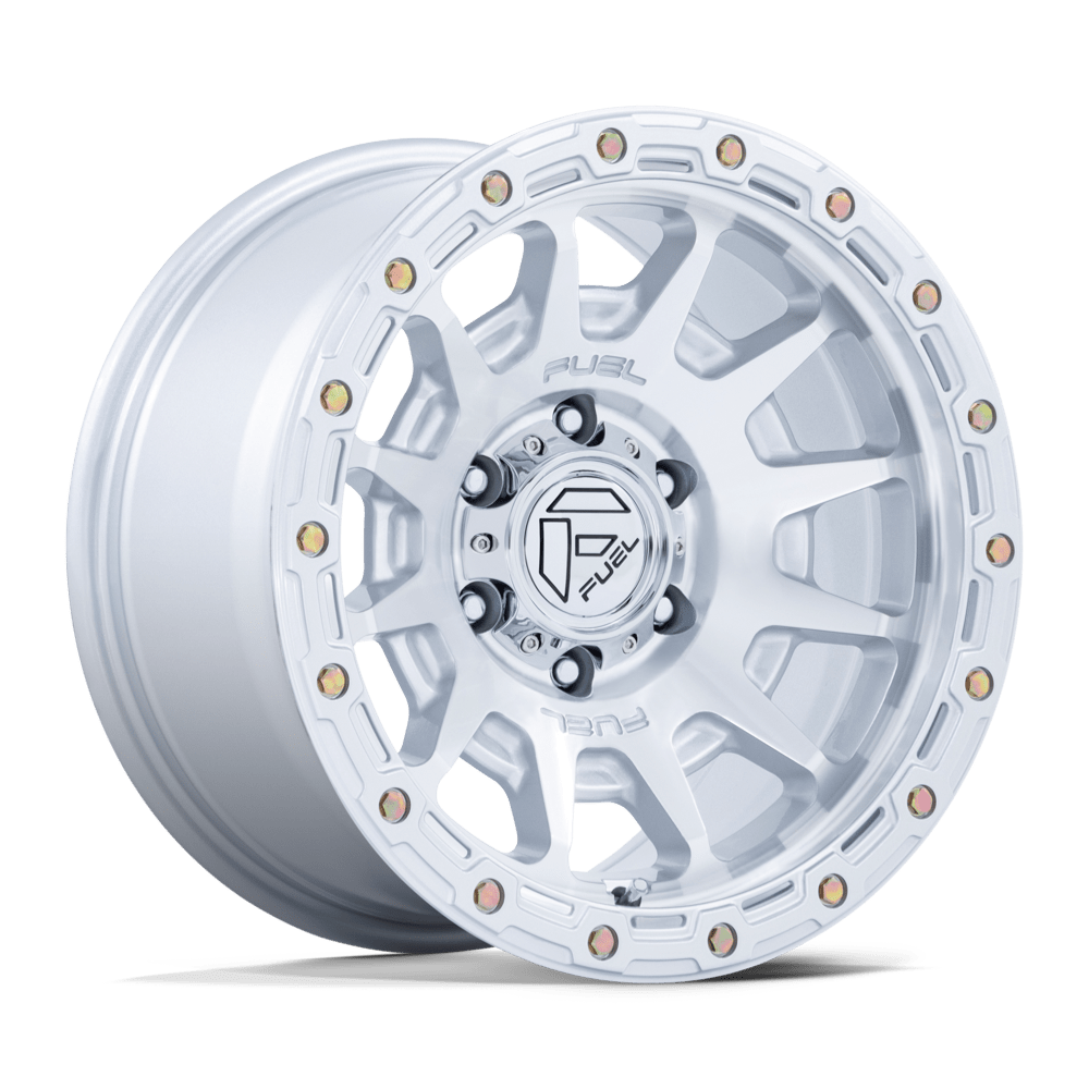 Fuel Off-Road D884 18X9 Gloss Silver W/ Machined Face 6x120 +1mm