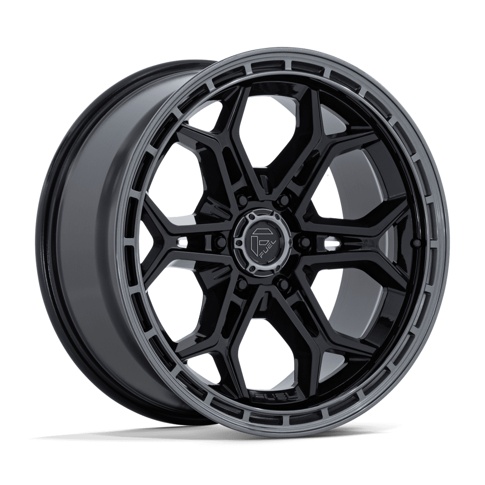 Fuel Off-Road D896 20X9 Gloss Black W/ Gloss Gunmetal Lip 6x135 +1mm