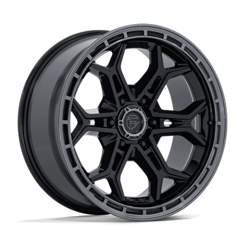 Fuel Off-Road Aluminum Wheels 20X9 Heathen FC896 Gloss Black W/ Gloss Gunmetal Lip