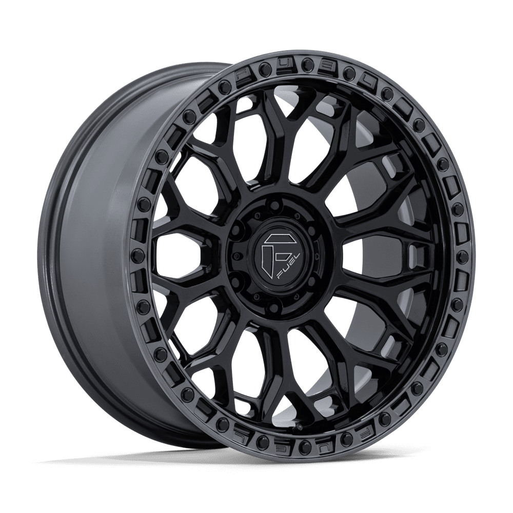 Fuel Off-Road Aluminum Wheels 20X9 Talon FC901 Gloss Black W/ Gloss Gunmetal Lip
