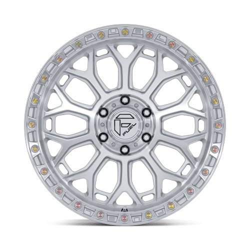 Fuel Off-Road Aluminum Wheels 20X9 Talon FC901 Gloss Silver W/ Machined Face