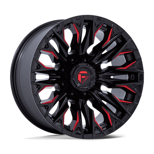 Fuel Off-Road Aluminum Wheels 20X9 Flame D823 Gloss Black Milled W/ Candy Red