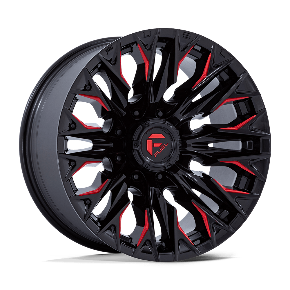 Fuel Off-Road D823 20X9 Gloss Black Milled W/ Candy Red 8x170 +1mm