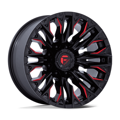 Fuel Off-Road D823 20X9 Gloss Black Milled W/ Candy Red 8x165.1 +20mm