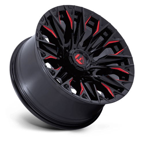 Fuel Off-Road D823 20X9 Gloss Black Milled W/ Candy Red 8x165.1 +20mm