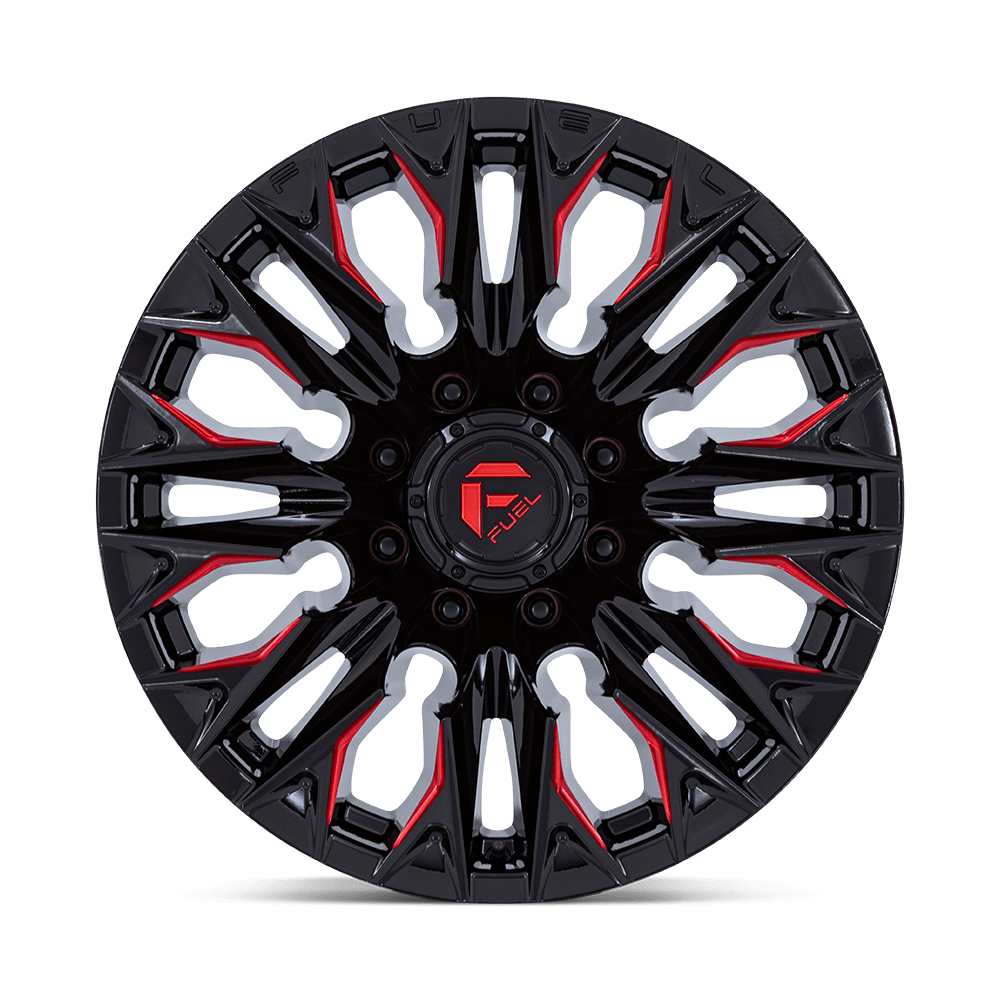 Fuel Off-Road D823 20X9 Gloss Black Milled W/ Candy Red 8x170 +20mm
