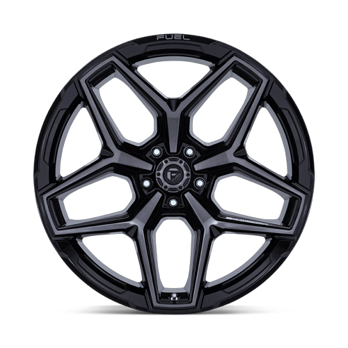 Fuel Off-Road Aluminum Wheels 17X9 FLUX Gloss Black Brushed Face W/ Gray Tint