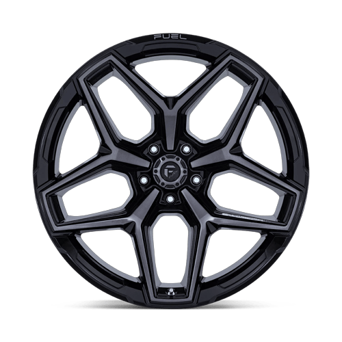 Fuel Off-Road Aluminum Wheels 20X10 FLUX Gloss Black Brushed Face W/ Gray Tint