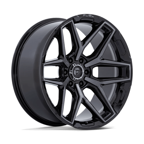 Fuel Off-Road Aluminum Wheels 22X10 FLUX Gloss Black Brushed Face W/ Gray Tint