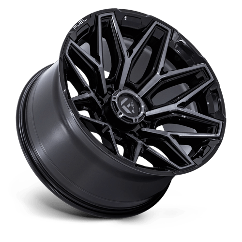 Fuel Off-Road Aluminum Wheels 22X10 FLUX Gloss Black Brushed Face W/ Gray Tint